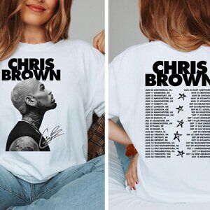 Chris Brown Tour 2025 Graphic T-Shirt, Hip Hop Rapper Concert Shirt 17